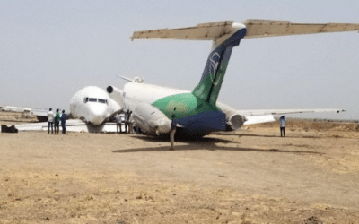 Collision entre un 727F de Safe Air et un MD-82 lors d’un atterrissage hors piste